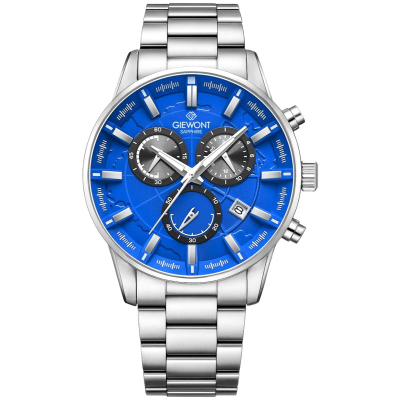 Giewont Men's Watch Chronograph Sapphire / silver-blue