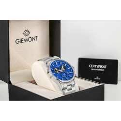 Giewont Men's Watch Chronograph Sapphire / silver-blue