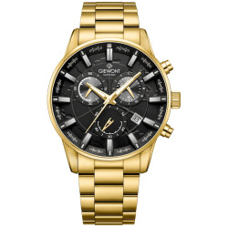Giewont Chronograph Sapphire Men’s Watch GW4580-B4 / gold/black