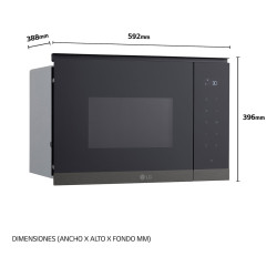 LG MG7Z2593B microwave Black, Stainless steel Grill microwave Built-in 25 L 900 W