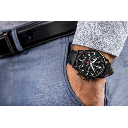 Giewont Men's Chronograph Sapphire Watch GW5630-A1 / black