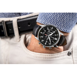 Giewont Men's Chronograph Sapphire Watch GW5630-A2 / black-silver