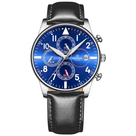 Giewont Men's Chronograph Sapphire Watch GW5630-A3 / black/blue