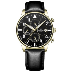 Giewont Chronograph Sapphire Men's Watch / black-gold