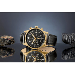 Giewont Chronograph Sapphire Men's Watch / black-gold