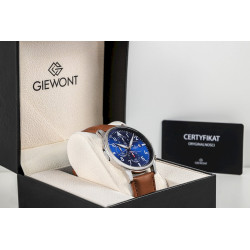 Giewont Chronograph Sapphire Men’s Watch / brown/blue