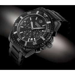 Giewont Men's Chronograph Sapphire Watch GW3970-B1 / black titanium