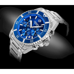 Giewont Chronograph Sapphire Men’s Watch GW3970-B3 / silver-blue