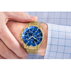 Giewont Men's Chronograph Sapphire Watch / gold/blue