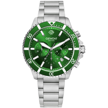 Giewont Chronograph Sapphire Men’s Watch / silver-green