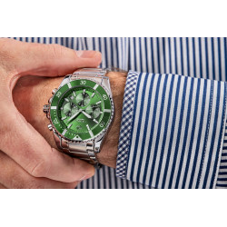 Giewont Chronograph Sapphire Men’s Watch / silver-green