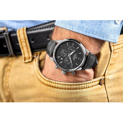 Giewont Chronograph Sapphire Men’s Watch / black/silver