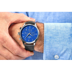 Giewont Men’s Chronograph Sapphire Watch GW6310-A3 / black-blue