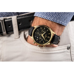 Giewont Chronograph Sapphire Men’s Watch / black-gold
