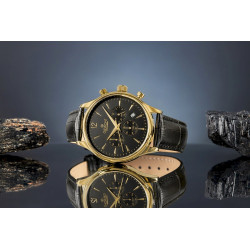 Giewont Chronograph Sapphire Men’s Watch / black-gold