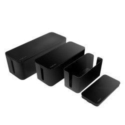 LogiLink KAB0077 kabelių tvarkymo priemonė Universalus Kabelių dėžutė Juoda 3 vnt
