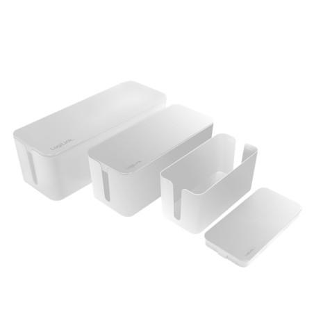 LogiLink KAB0078 kabelių tvarkymo priemonė Universalus Kabelių dėžutė Balta 3 vnt