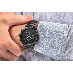 Giewont Men's Chronograph Sapphire Watch GW6310-B1 / black