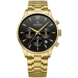 Giewont Chronograph Sapphire Men’s Watch / gold black