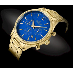 Giewont Men’s Chronograph Sapphire Watch / gold/blue