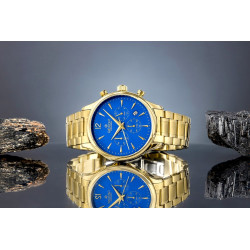 Giewont Men’s Chronograph Sapphire Watch / gold/blue
