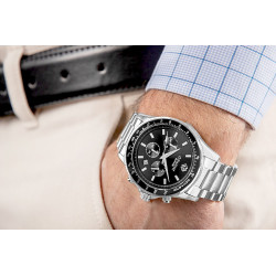 Giewont Men's Chronograph Sapphire Watch GW3520-B2 / silver black