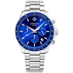 Giewont Men's Chronograph Sapphire Watch / silver/blue