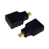 LogiLink AH0010 vaizdo kabelio adapteris HDMI A tipo (standartinis) HDMI D tipo (Mikro) Juoda