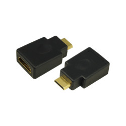 LogiLink AH0009 kabelių lizdinio / kištukinio jungčių tipo keitiklis HDMI C HDMI A Juoda