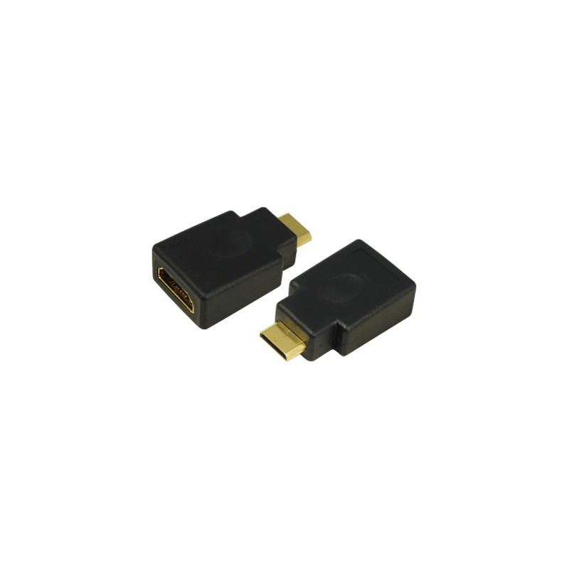 LogiLink AH0009 kabelių lizdinio / kištukinio jungčių tipo keitiklis HDMI C HDMI A Juoda