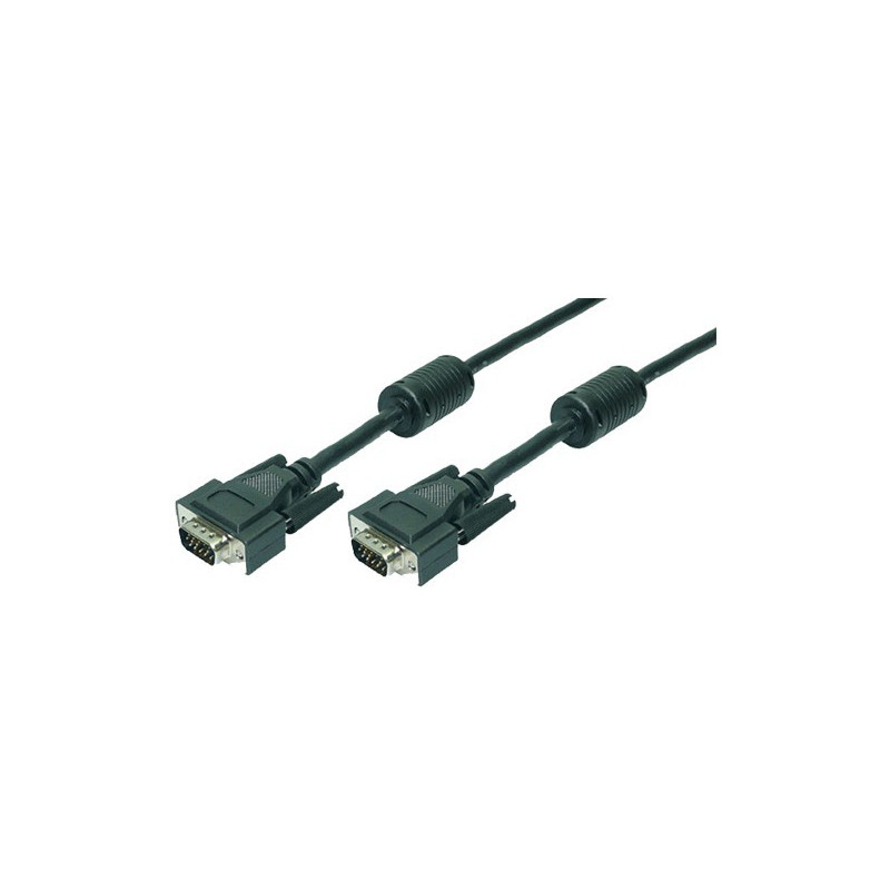 LogiLink 20m VGA M/M VGA kabelis VGA (D-Sub) Juoda