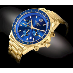 Giewont Chronograph Sapphire Men's Watch GW3520-B5 / gold/blue