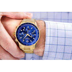 Giewont Chronograph Sapphire Men's Watch GW3520-B5 / gold/blue