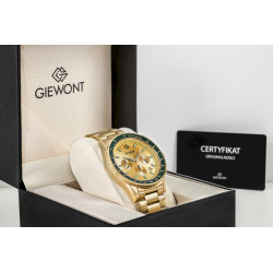 Giewont Chronograph Sapphire Men's Watch / gold green