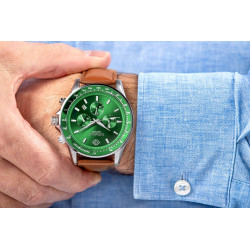 Giewont Chronograph Sapphire Men’s Watch GW3520-A6 / brown-green