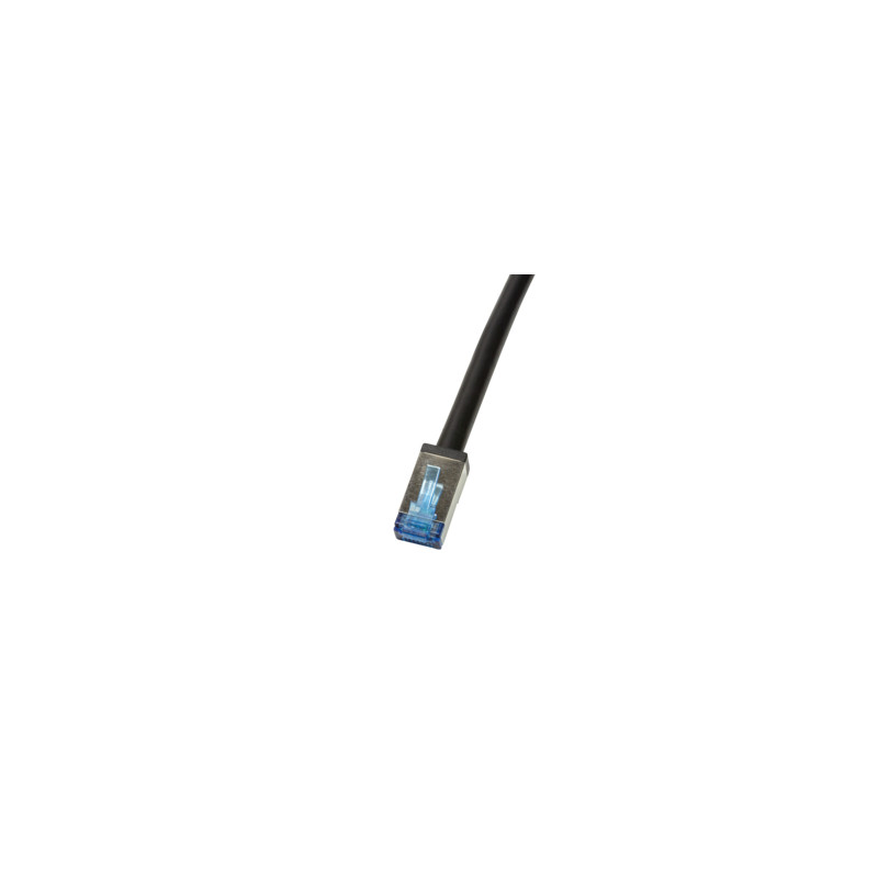 LogiLink CQ7073S tinklo kabelis Juoda 5 m Cat6a S/FTP (S-STP)