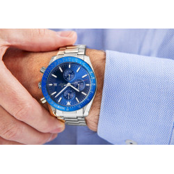 Giewont Chronograph Sapphire Men's Watch GW8720-B3 / silver-blue