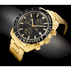 Giewont Chronograph Sapphire Men's Watch / gold/black