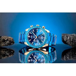 Giewont Men's Chronograph Sapphire Watch GW8720-B5 / blue-copper