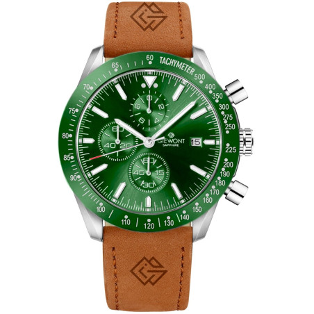 Giewont Chronograph Sapphire Men's Watch GW8720-A3 / brown-green