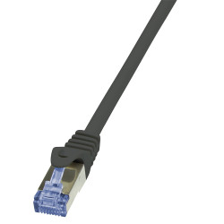 LogiLink 0.25m Cat.6A 10G S/FTP tinklo kabelis Juoda 0,25 m Cat6a S/FTP (S-STP)