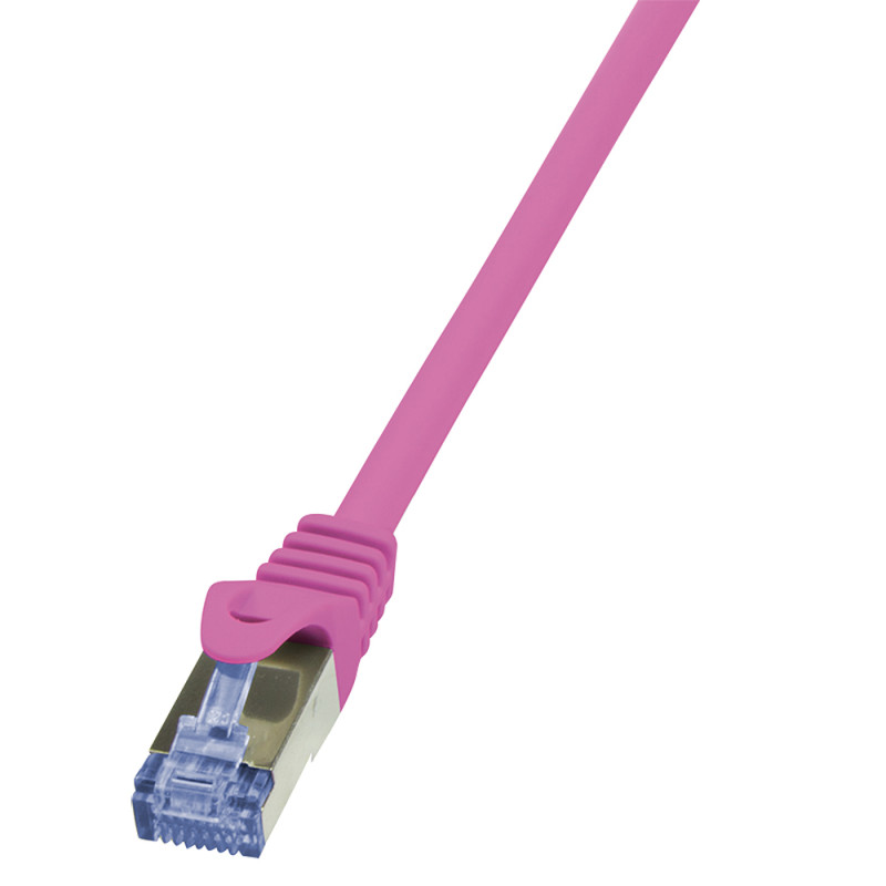 LogiLink 0.25m Cat.6A 10G S/FTP tinklo kabelis Rožinė 0,25 m Cat6a S/FTP (S-STP)