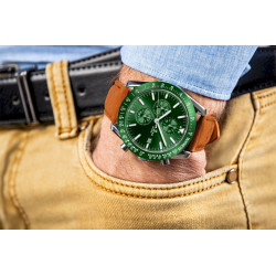 Giewont Chronograph Sapphire Men's Watch GW8720-A3 / brown-green