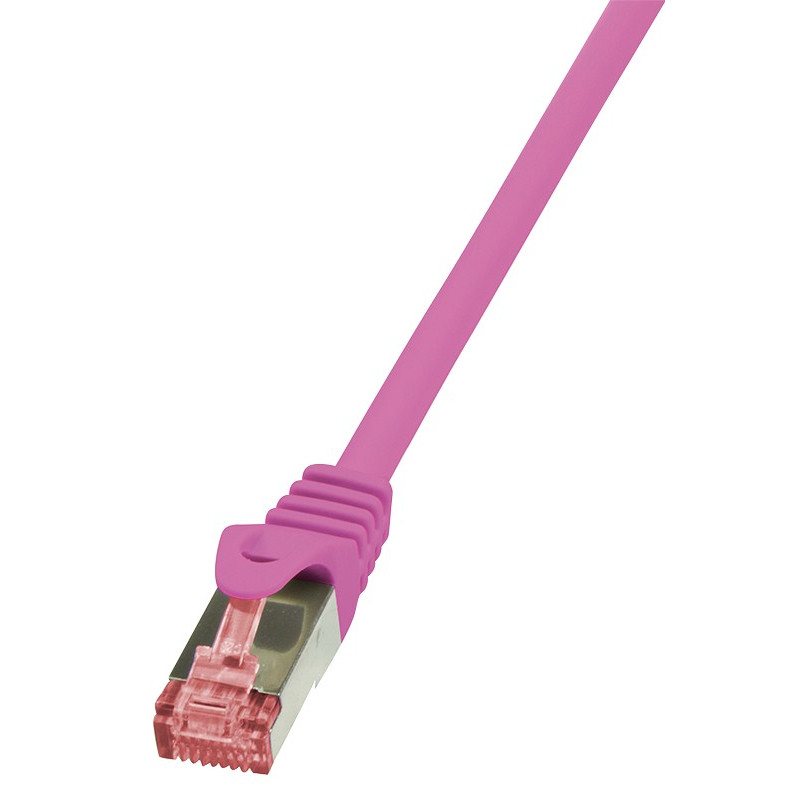 LogiLink Cat.6 S/FTP, 0.25m networking cable Pink Cat6 S/FTP (S-STP)