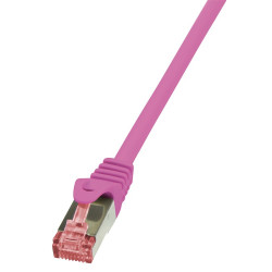 LogiLink Cat.6 S/FTP, 1m tinklo kabelis Rožinė Cat6 S/FTP (S-STP)