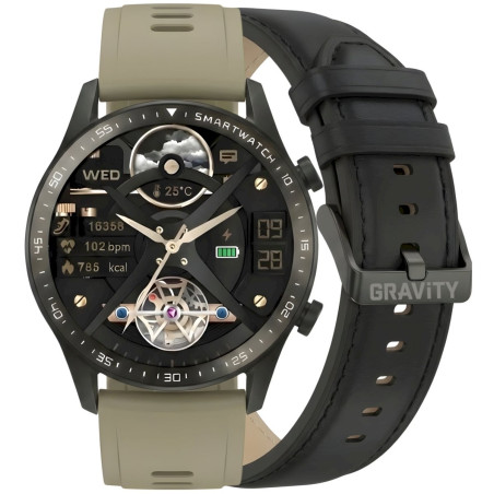 Smartwatch Gravity with 2 Straps GT10-2 / black