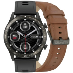 Smartwatch Gravity with 2 Straps GT10-4 / black
