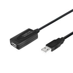 LogiLink UA0143 kabelių lizdinio / kištukinio jungčių tipo keitiklis USB Type-A Juoda