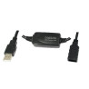 LogiLink 15M USB 2.0 - USB 2.0 M/F USB kabelis USB A 0,48 Gbit/s Juoda