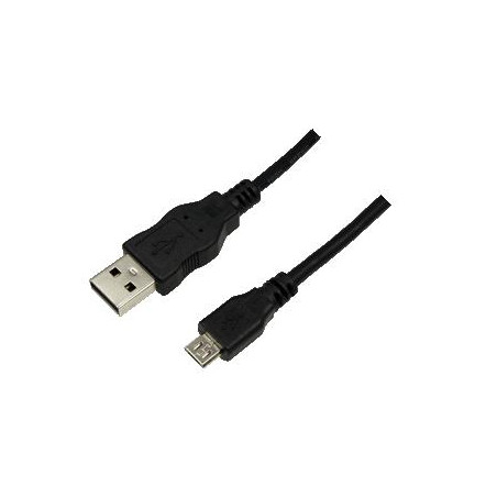 LogiLink 1m USB A-USB Micro B USB kabelis USB 2.0 Micro-USB B 0,48 Gbit/s Juoda